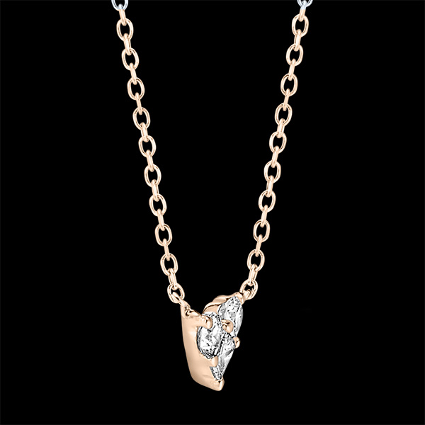 Précieux Secret Necklace - Mini Lovely – 9 karat rose gold and diamonds 