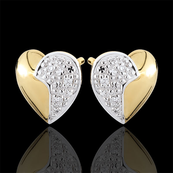 Undulating Heart-shaped Earrings
