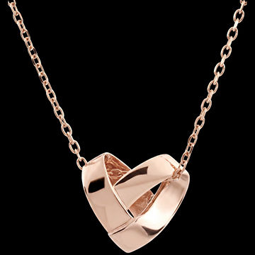 Folding Heart necklace – 18ct rose gold