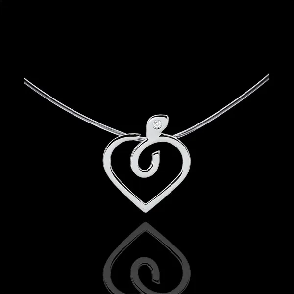 Diapple necklace - 9 carat white gold