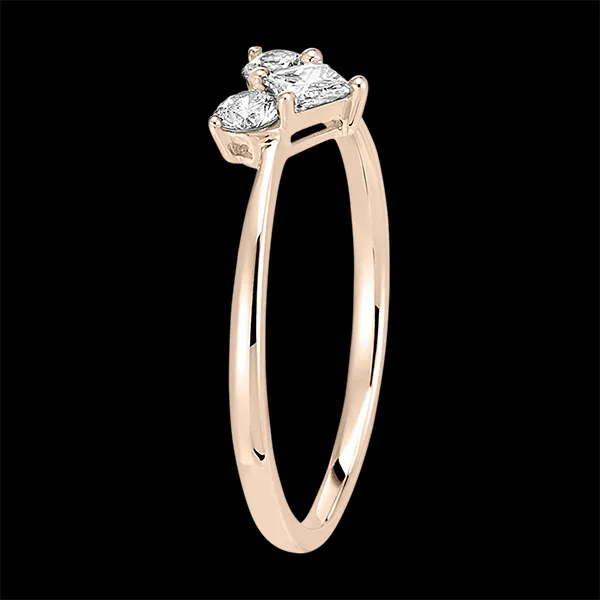 Précieux Secret Ring - Lovely - 9 karat rose gold and diamonds 