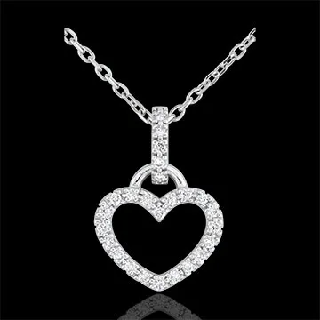 White Gold Onphale Heart Pendant