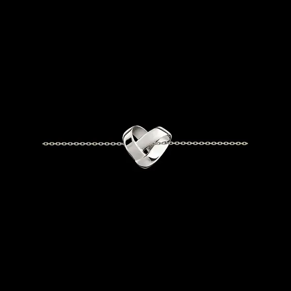 Folding Heart bracelet – 9ct white gold