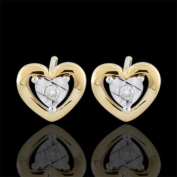 Yellow Gold Small Heart Earrings