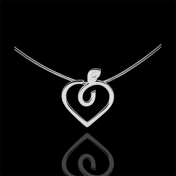 Collar Diaple - oro blanco 9 quilates