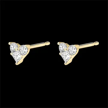 Pendientes Pulgas Precioso Secreto - Lovely - oro amarillo de 9 quilates y diamantes