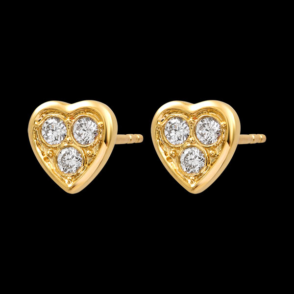 Pendientes Cadora – Oro amarillo de 9 quilates y diamantes sintéticos