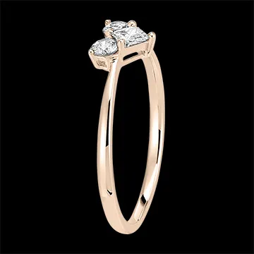Anillo Precioso Secreto - Lovely - oro rosa de 18 quilates y diamantes