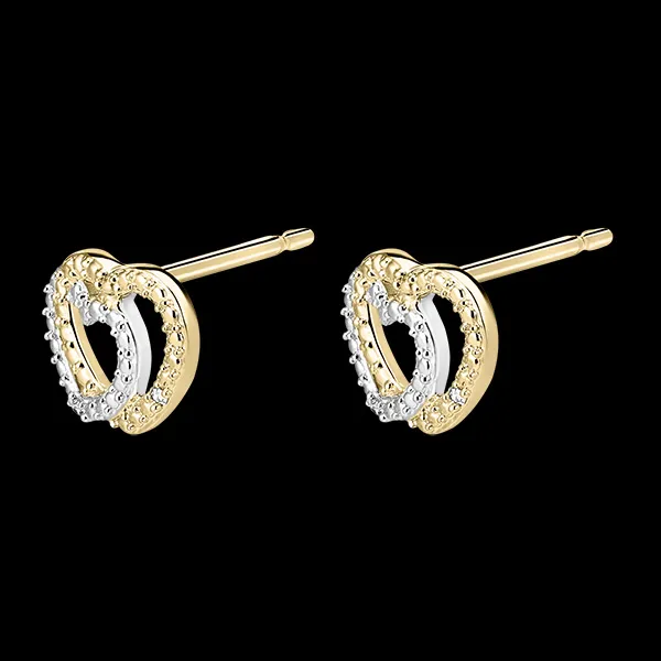 Pendientes Pulgas Precioso Secreto - Cœur Complices - oro blanco y oro amarillo de 18 quilates y diamantes