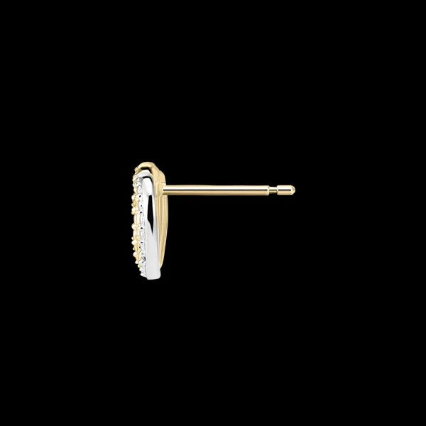 Pendientes Pulgas Precioso Secreto - Cœur Complices - oro blanco y oro amarillo de 18 quilates y diamantes