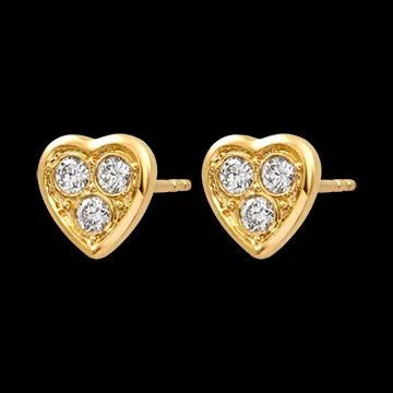 Pendientes Cadora – Oro amarillo de 9 quilates y diamantes sintéticos