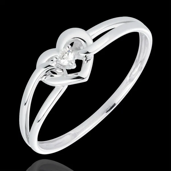 Anillo Mi Amor - oro blanco 18 quilates y diamante