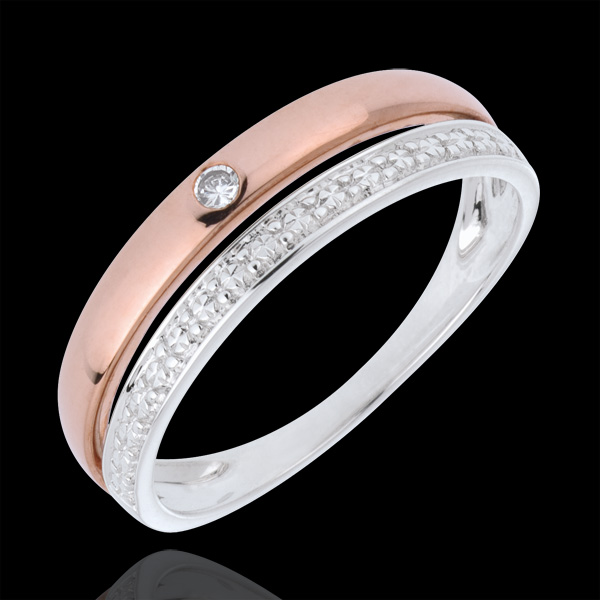 Pretty Wedding Ring - Pink gold - 18 carats