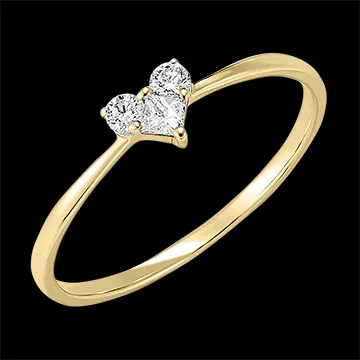 Anello Prezioso Segreto - Mini Lovely - oro giallo 9 carati e diamanti