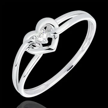 Anello Amore mio - Oro bianco, Diamante