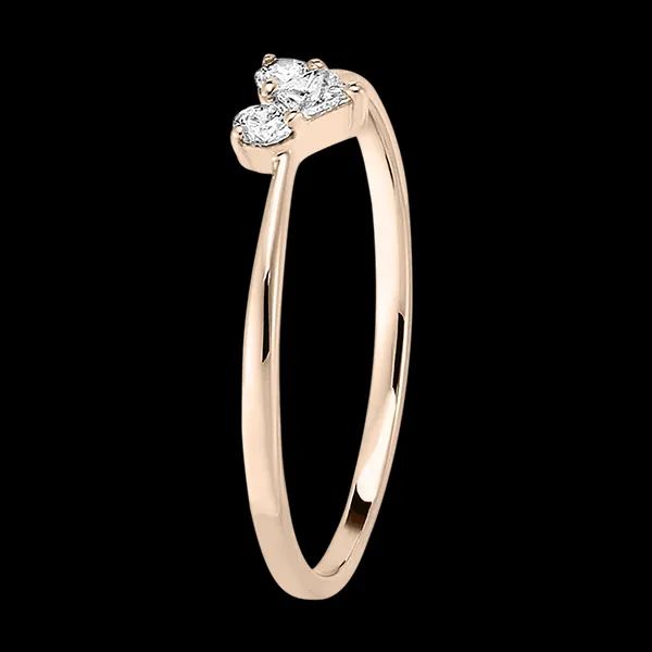 Anello Prezioso Segreto - Mini Lovely - oro rosa 18 carati e diamanti