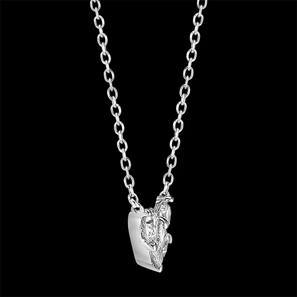 Collana Prezioso Segreto - Lovely - oro bianco 9 carati e diamanti