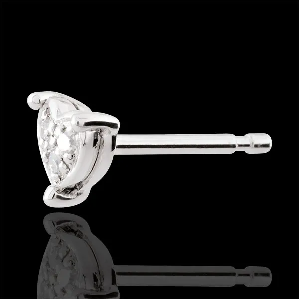 Orecchini Cuore Romy - Oro bianco - 9 carati - 6 Diamanti