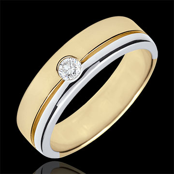 Alianza Olimpia Diamante - Gran Modelo - Bicolor - oro blanco y amarillo 18 quilates 