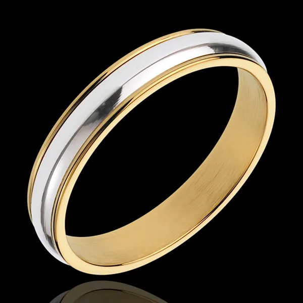 Alianza Henri - oro blanco y oro amarillo 18 quilates 