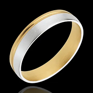 Alianza Isidoro - oro blanco y oro amarillo 18 quilates 