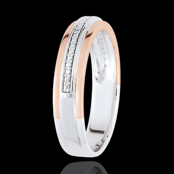 Alianza Romanticismo - oro rosa y oro blanco 18 quilates