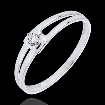 Anillo Modernity diamante oro blanco 9 quilates - diamante 0,01 quilates
