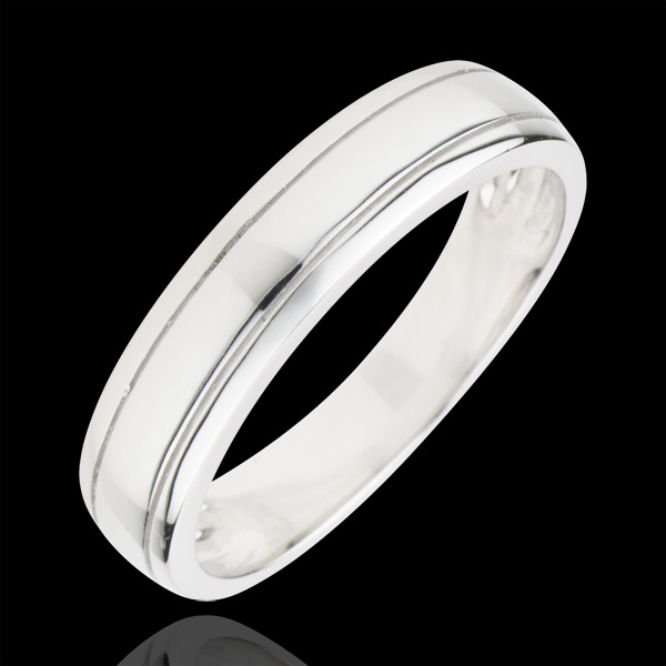 Alianza Horizonte - oro blanco 18 quilates