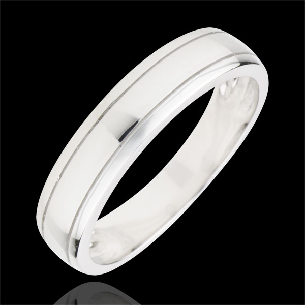 Alianza Horizonte - oro blanco 9 quilates 