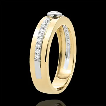 Anillo Solitario Promesa - oro amarillo 9 quilates y diamantes
