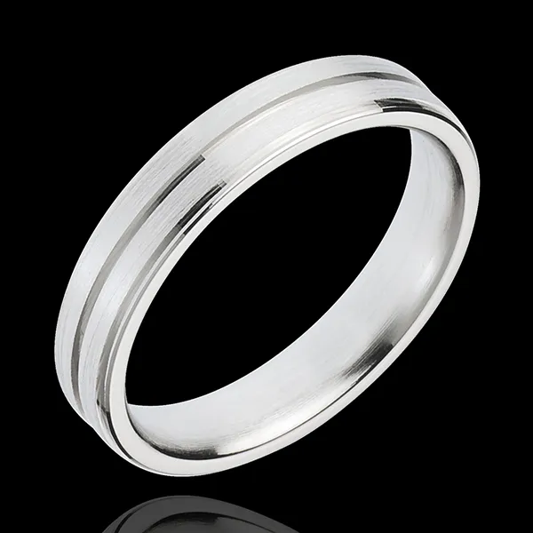 Alianza Mignus - oro blanco 18 quilates