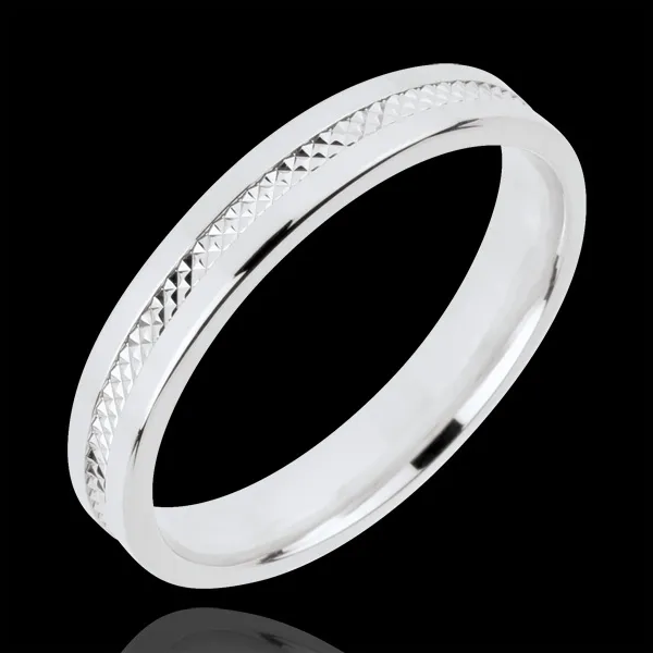 Alianza Julia - oro blanco 18 quilates
