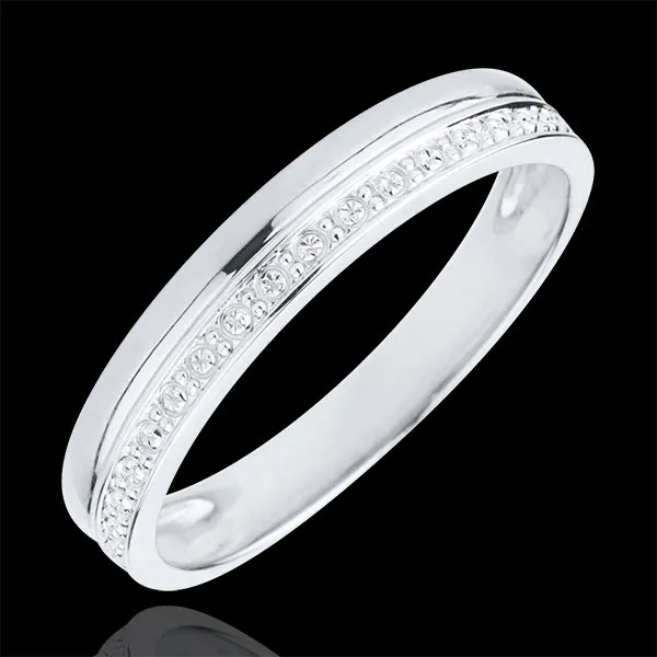 Alianza Elegancia oro blanco - 9 quilates