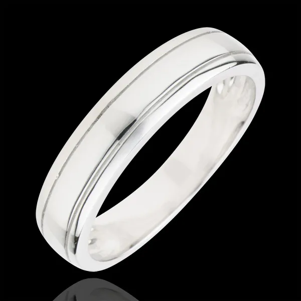 Alianza Horizonte - oro blanco 18 quilates