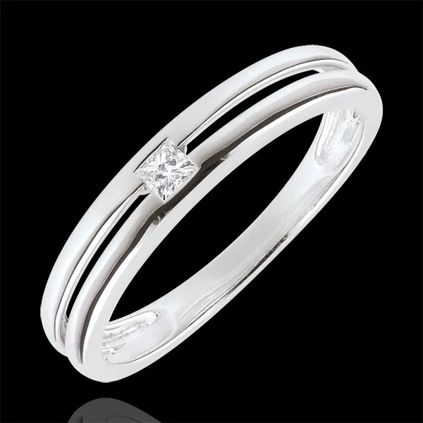 Anillo Princesa Estrella - oro blanco 18 quilates