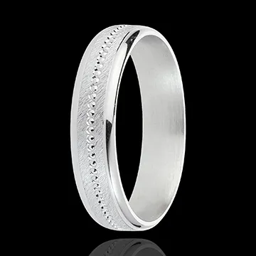 Fede nuziale - Archi - Oro bianco - 18 carati