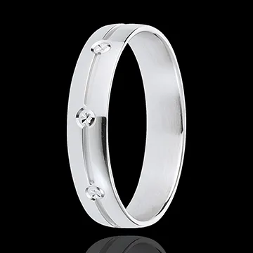 Fede nuziale Keops - Oro bianco - 18 carati