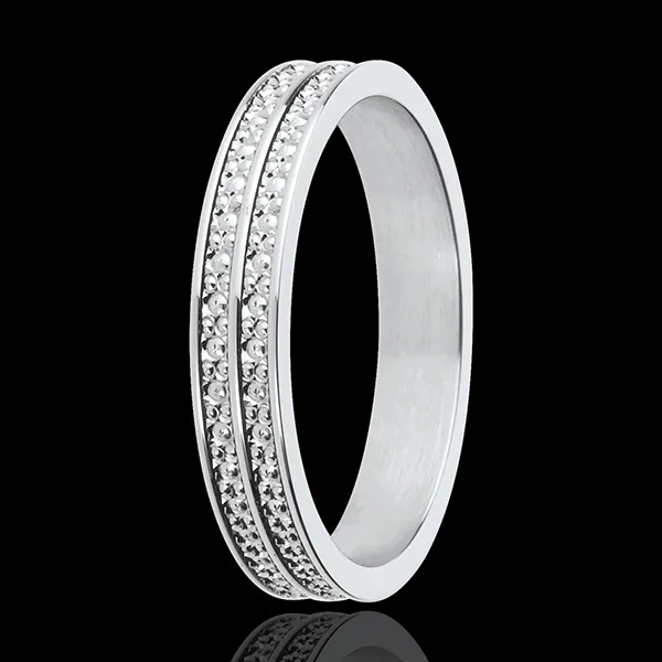 Alliance Chemins de vie - or blanc 18 carats