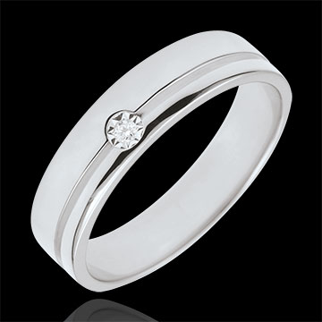 Alliance Olympia Diamant - Moyen modèle - or blanc 9 carats