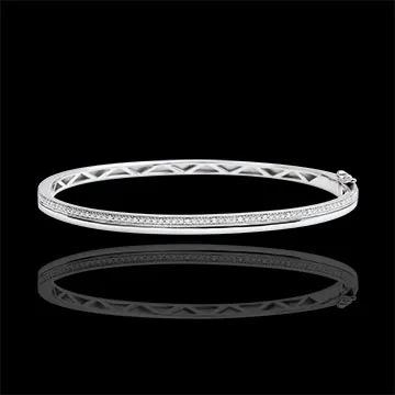 Bracelet Elégance - or blanc 9 carats et diamants