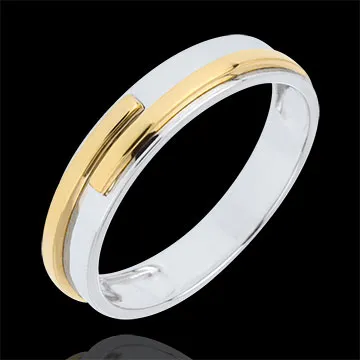 Alliance Titan 2 ors - or blanc et or jaune 9 carats