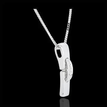 Collier reunion or blanc 18 carats et diamants