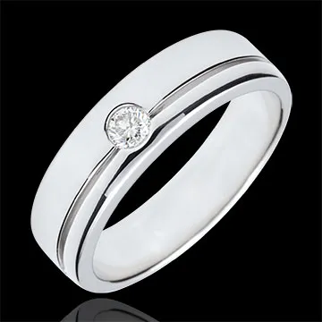 Alliance Olympia Diamant - Grand modèle - or blanc 9 carats