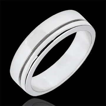 White Gold Diamond Olympia Wedding Band - Large Model - 18 carats