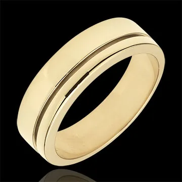 Yellow Gold Diamond Olympia Wedding Band - Large Model - 18 carats