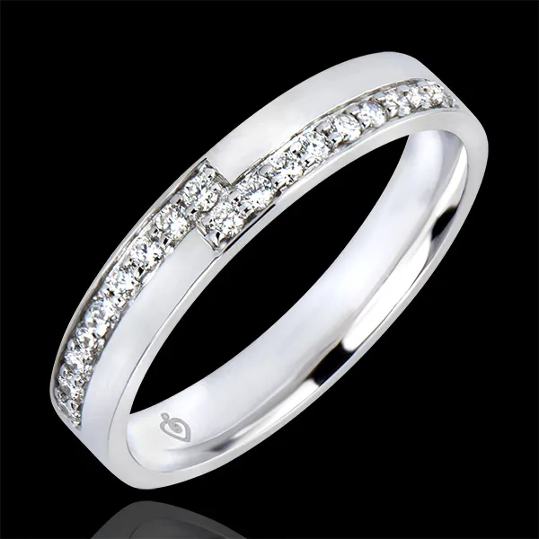 Wedding Ring Abundance - Passion - white gold 9 carats and diamonds