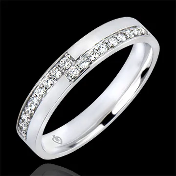 Wedding Ring Abundance - Passion - white gold 9 carats and diamonds
