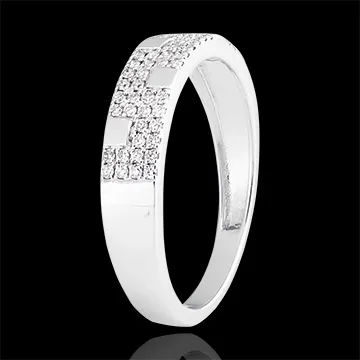 Bague Silencio - or blanc 18 carats et diamants