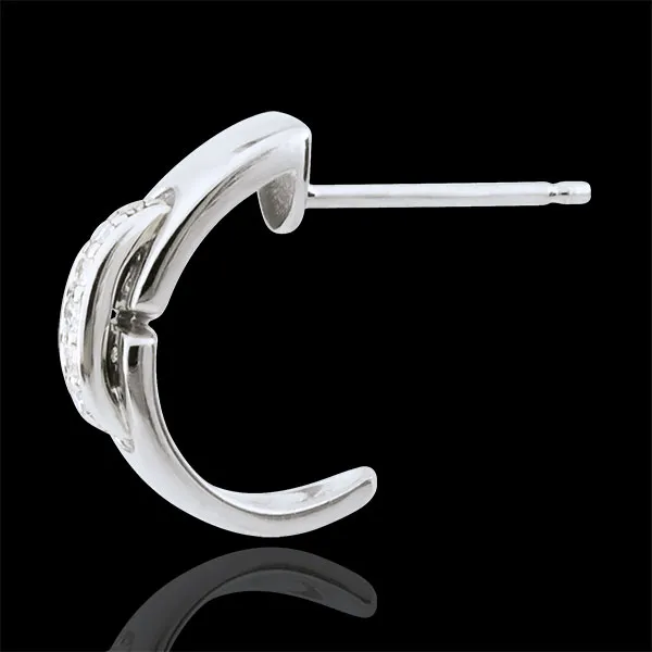 Boucles d'oreilles Union éternelle - or blanc 9 carats