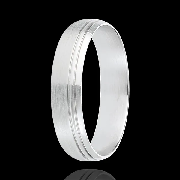 Anneau or blanc 18 carats Cardinal